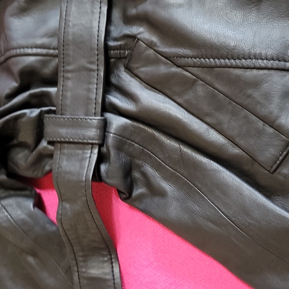 Deadwood Recycled Leather Tyra Tie-Waist Black Jacket - Picture 6 of 12